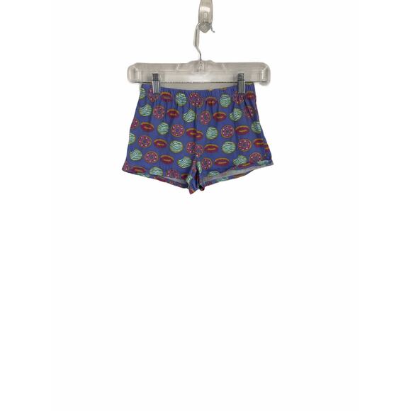 Girl’s Blue Donut Print Pajama Sleep Shorts Kid’s Youth Size Medium 7/8 - Picture 1 of 3